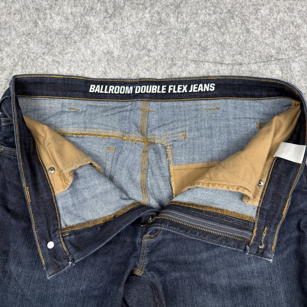 Duluth Trading Co Ballroom Double Flex Jeans Men 36x32 Slim Fit Dark Wash EUC - Picture 3 of 12